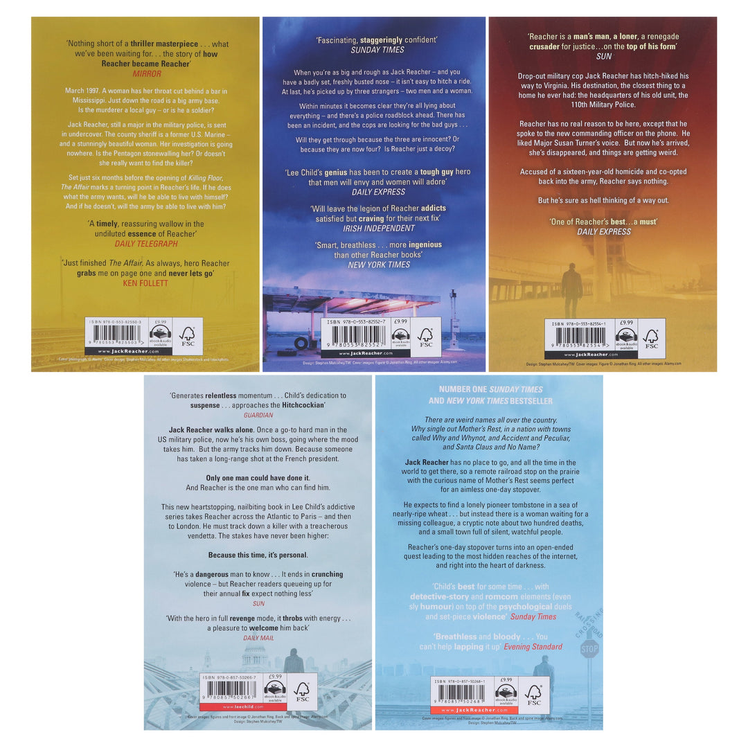 Jack Reacher by Lee Child: Books 16-20 Collection Set - Fiction - Paperback