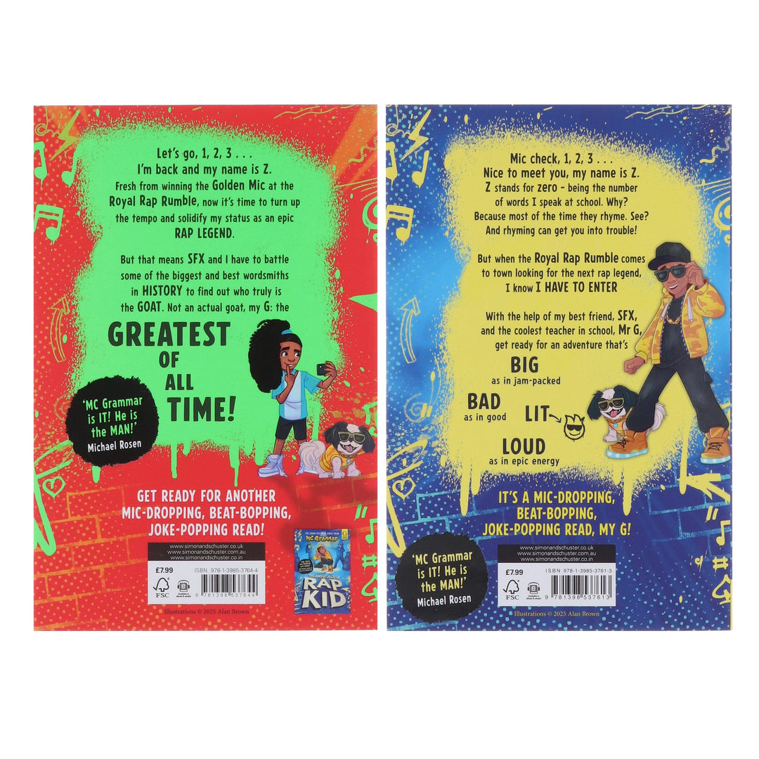 The Adventures of Rap Kid Series by MC Grammar 2 Books Collection Set - Ages 8+ - Paperback