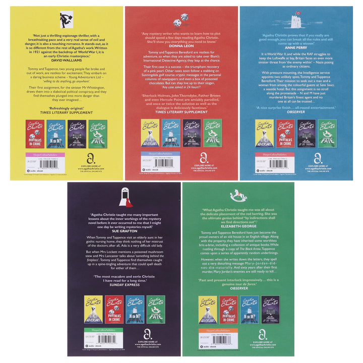 A Tommy and Tuppence Mystery Series by Agatha Christie 5 Books Collection Set - Fiction - Paperback