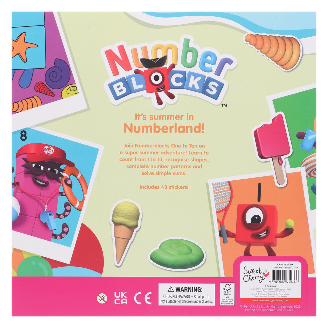 Numberblocks Summer Fun: A Sticker Activity Book - Quizzes, Puzzles, Fun Games - Ages 3-6 - Paperback