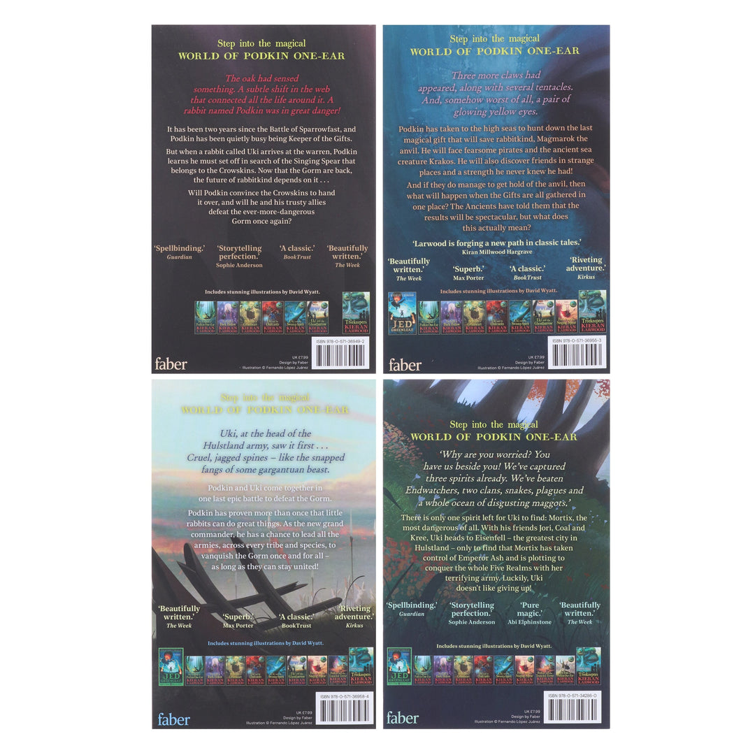 The World of Podkin One-Ear Series (Book 6-9) by Kieran Larwood 4 Books Collection Set - Ages 9+ - Paperback