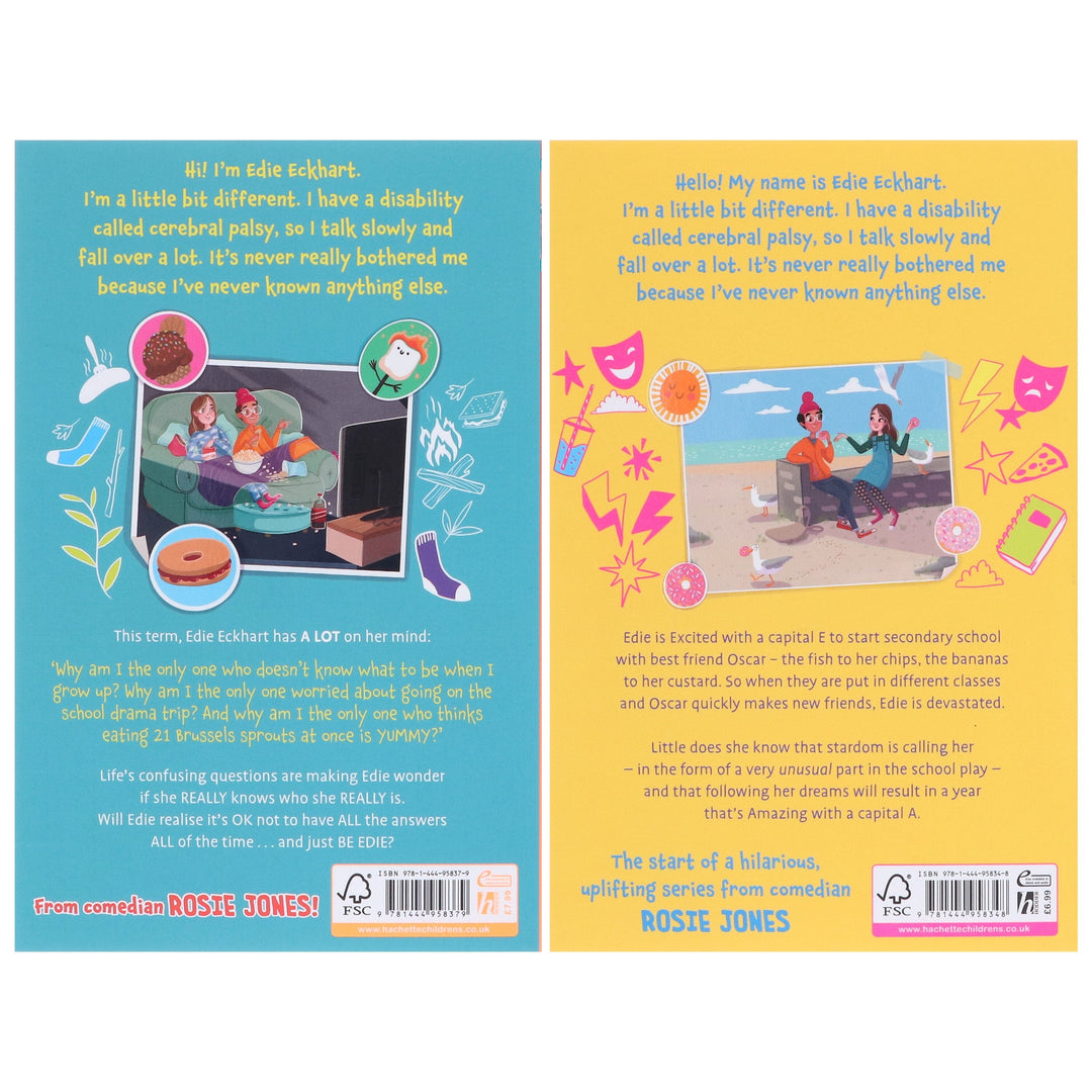 The Amazing Edie Eckhart Series by Rosie Jones: 2 Books Collection Set - Age 8-11 - Paperback