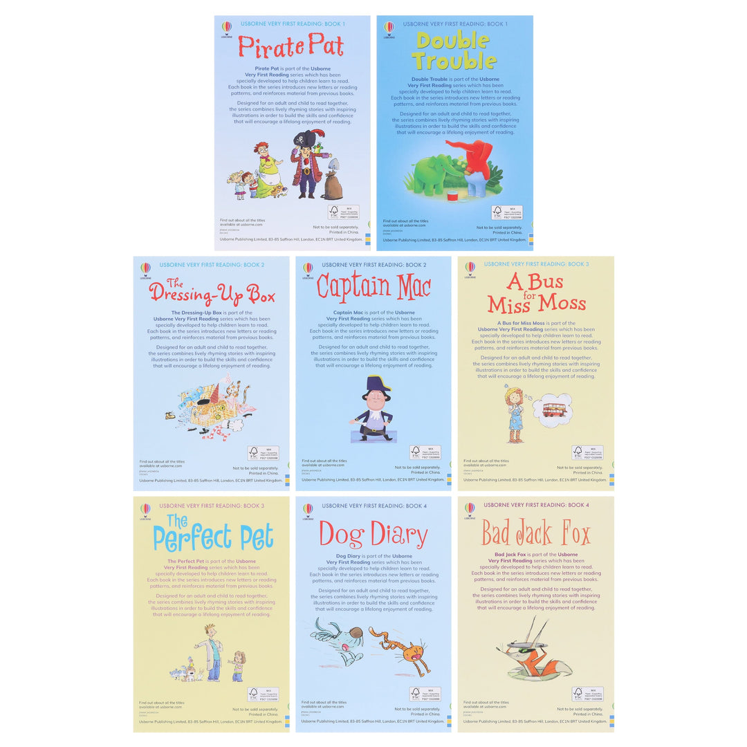 Starting to Read with Phonics: 8 Story Books (Plus 1 Activity Book & My Alphabet Chart) Collection Box Set - Ages 4+ - Paperback 5-7 Usborne Publishing Ltd