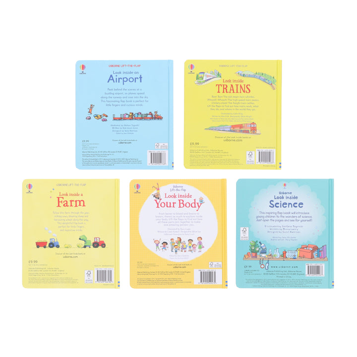 Usborne Lift the Flap Look Inside 5 Books Collection Set - Ages 5+ - Board Book 5-7 Usborne Publishing Ltd