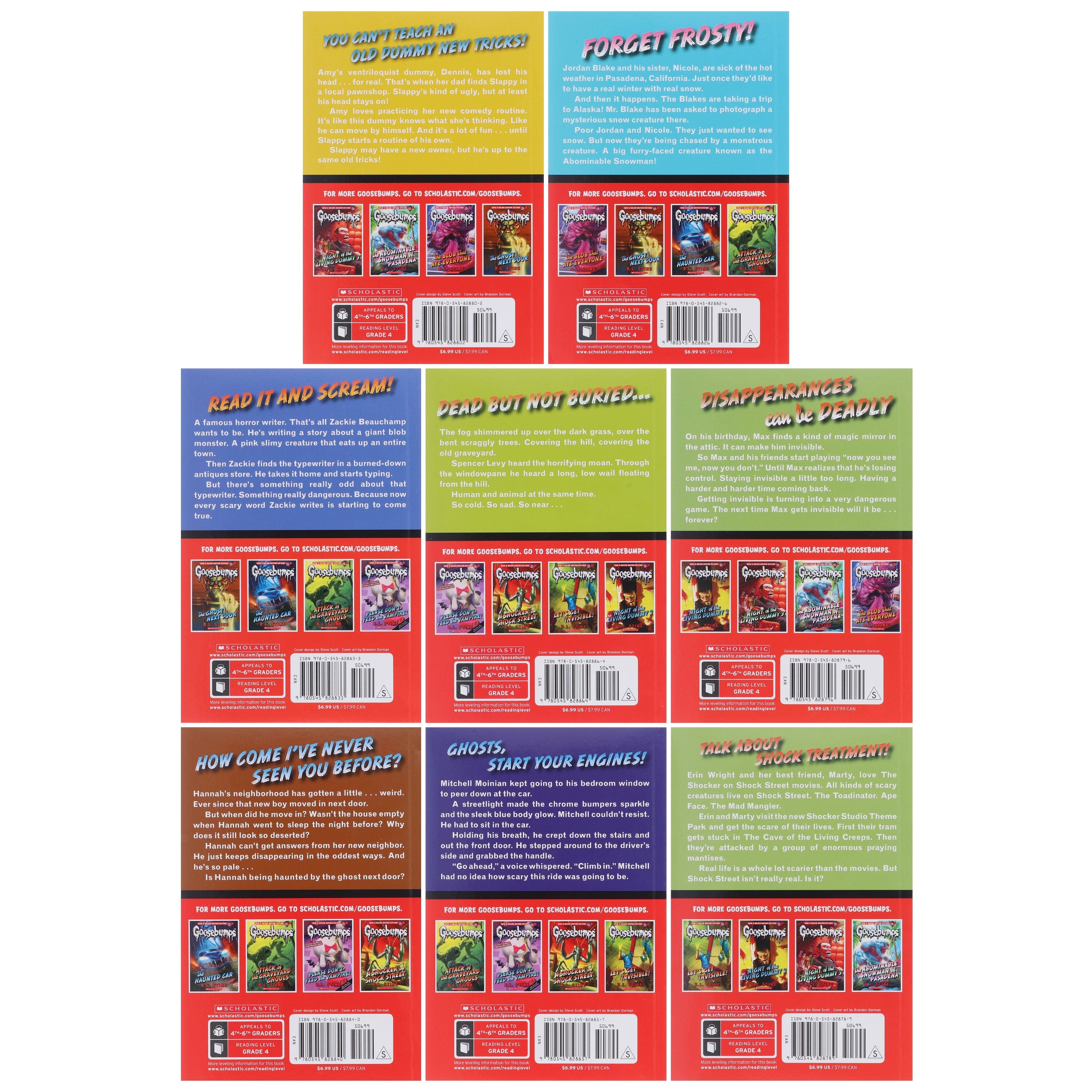 The Goosebumps Series By R. L. Stine 8 Books Collection Box Set