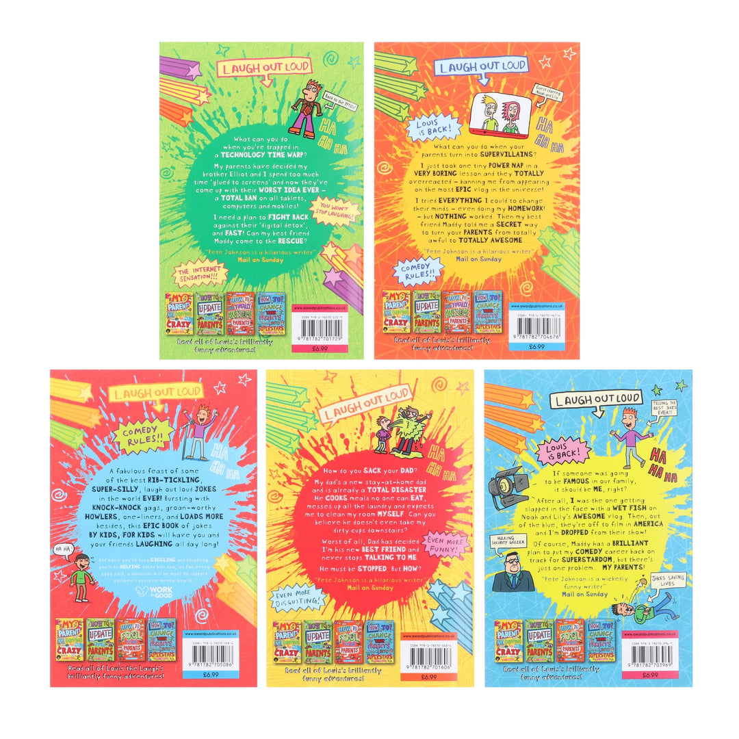 Louis the Laugh Series by Pete Johnson: 5 Books Collection Set - Age 7-12 - Paperback