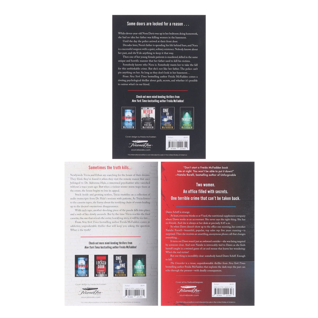 Freida McFadden Collection (The Coworker, The Locked Door & Never Lie) 3 Books Set - Fiction - Paperback