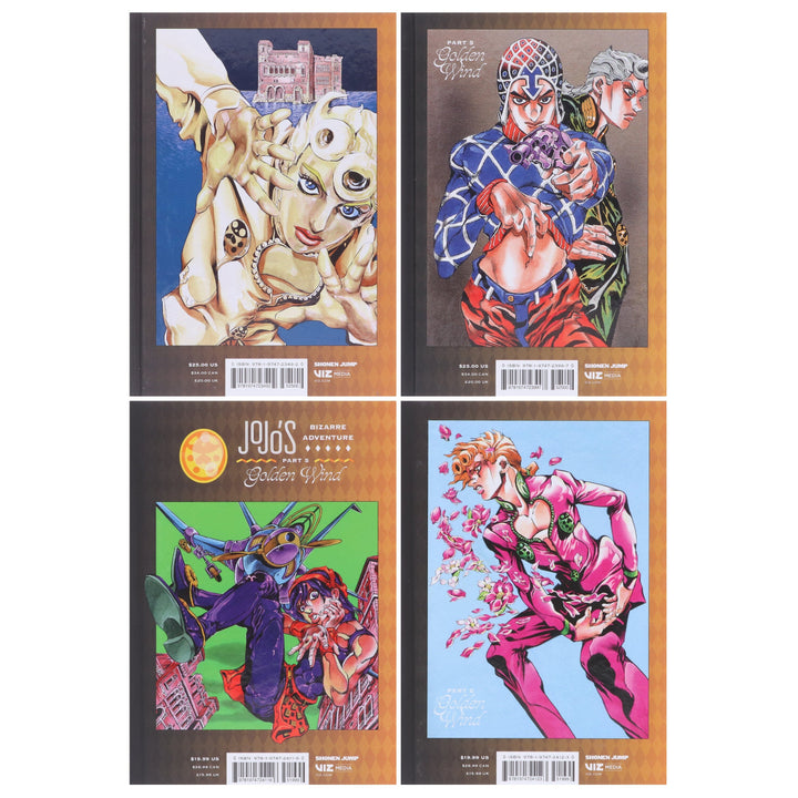JoJo’s Bizarre Adventure: Part 5 - Golden Wind (Vol. 1-4) by Hirohiko Araki 4 Books Collection Set - Fiction - Hardback