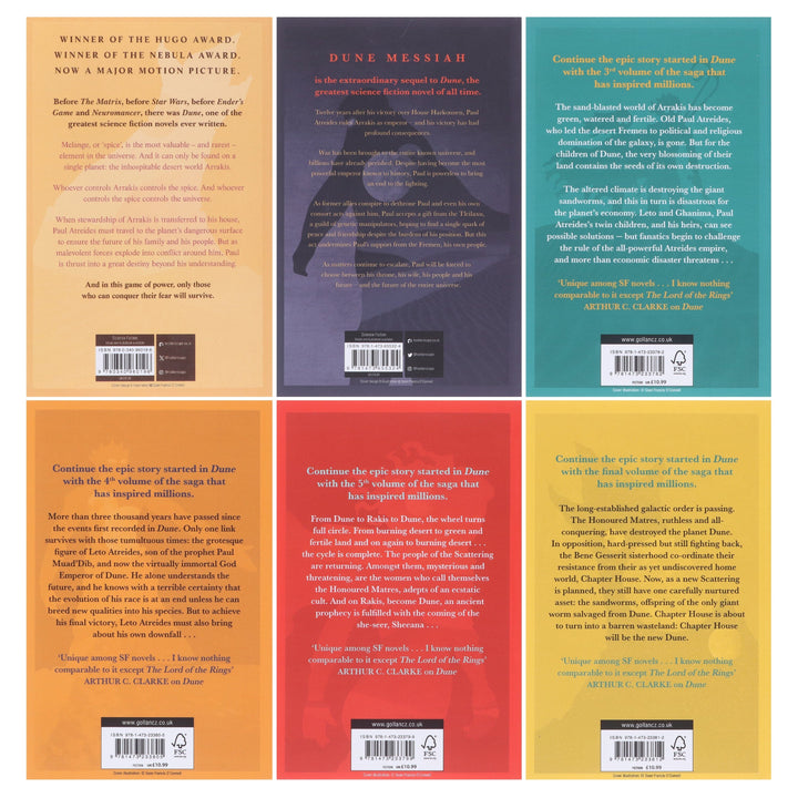 Dune Series By Frank Herbert 6 Books Collection Set - Fiction - Paperback