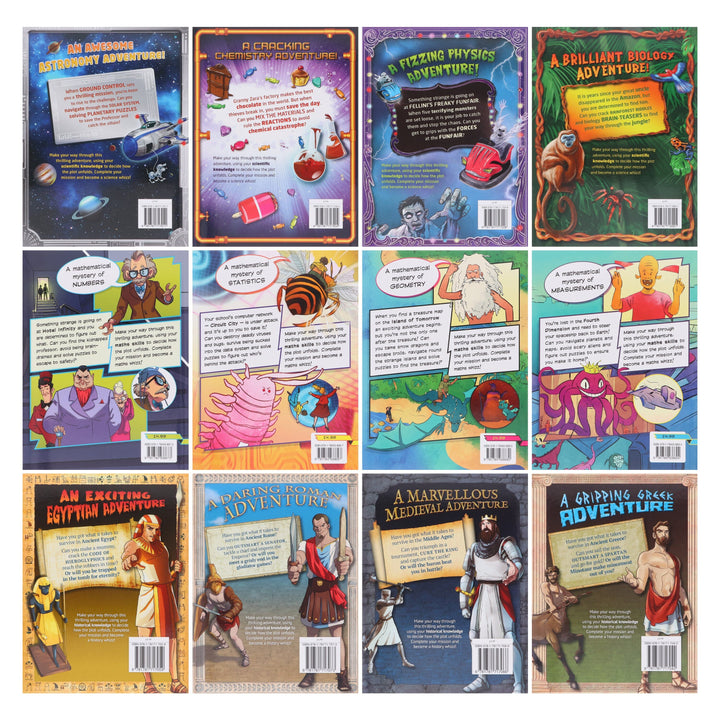 Quest Adventure Science, Maths and History 12 Books Collection - Age 7+ - Paperback