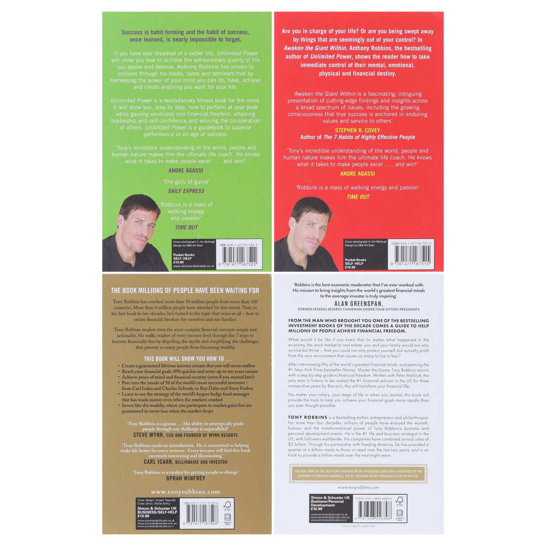 Anthony & Tony Robbins Success Mastery Collection 4 Books Set - Non Fiction - Paperback