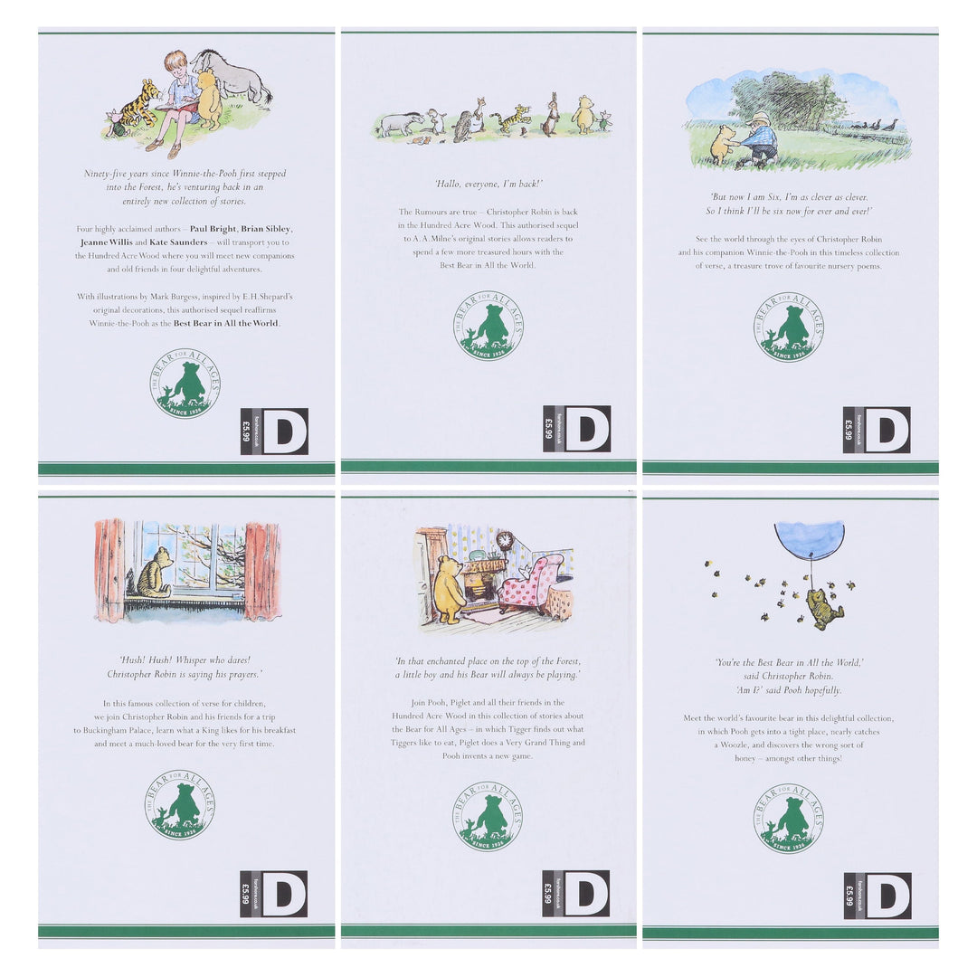 Winnie-The-Pooh The Complete Collection 6 Books Set By A. A. Milne - Ages 7-9 - Paperback