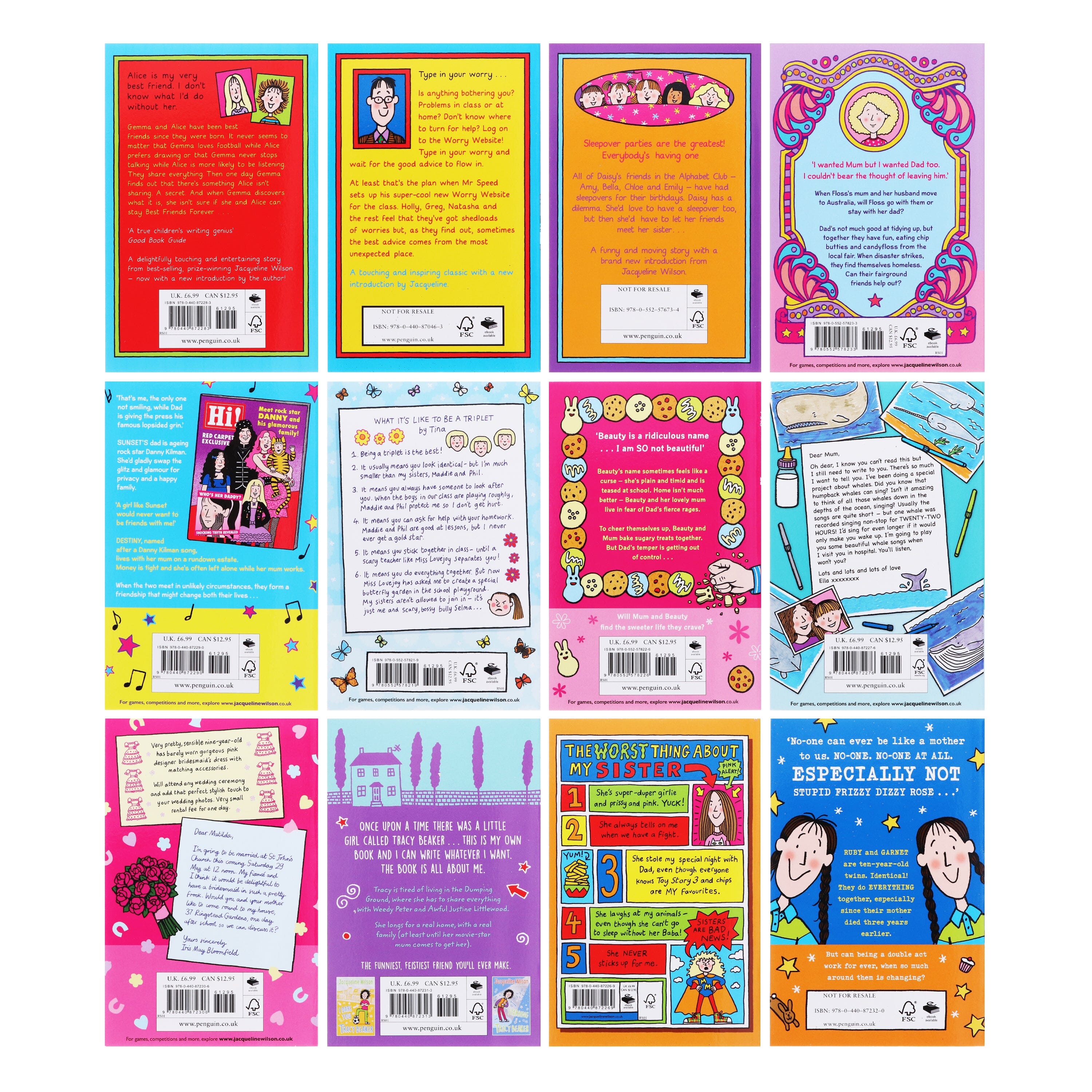 Jacqueline Wilson 12冊 洋書多読 Jacqueline Wilson Collection 12 Books Set - Ages 9-14 - Paperback