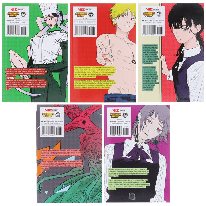 Chainsaw Man Volume 11-15 by Tatsuki Fujimoto: 5 Books Collection Set - Manga - Paperback