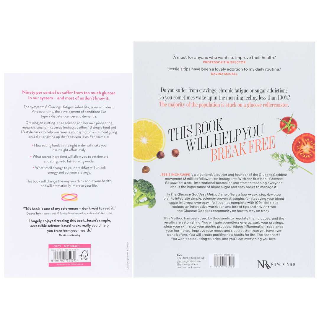 Glucose Revolution & The Glucose Goddess Method By Jessie Inchauspe 2 Books Collection Set- Non Fiction - Paperback