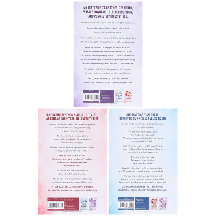 Hardy Billionaires Series By Shain Rose 3 Books Collection Set - Fiction - Paperback