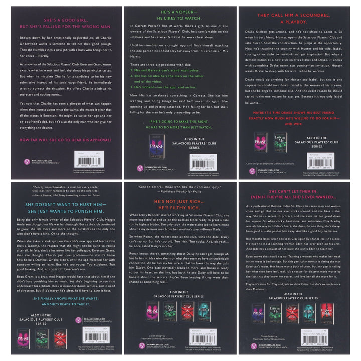 Salacious Players' Club Series By Sara Cate 6 Books Collection Set - Fiction - Paperback