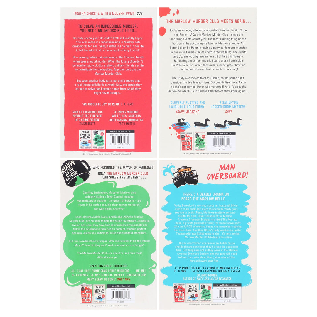 The Marlow Murder Club Mysteries By Robert Thorogood 4 Books Collection  Set - Fiction - Paperback