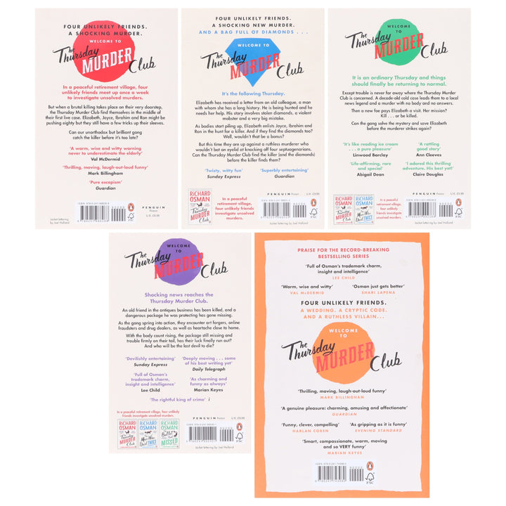 Thursday Murder Club Mysteries By Richard Osman 5 Books Collection Set - Fiction - Paperback/Hardback