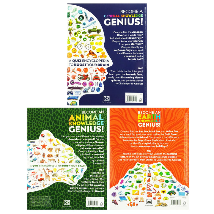 A Quiz Encyclopedia to Boost Your Brain General Knowledge Series by DK: 3 Books Collection Set - Ages 9-12 - Paperback