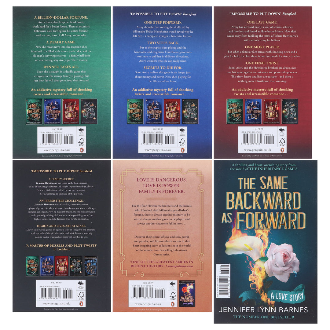 The Inheritance Games Series By Jennifer Lynn Barnes 6 Books Collection Set - Ages 12-17 - Paperback/Hardback