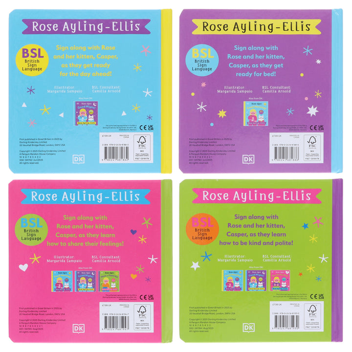 DK Rose Signs Series by Rose Ayling-Ellis Illustrated 4 Picture Books Collection Set - Ages 2-5 - Board Book