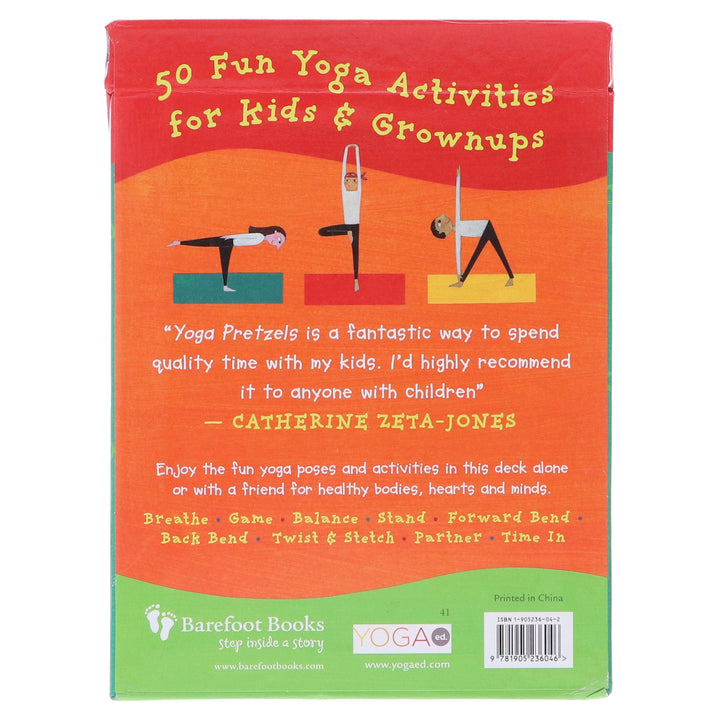 Yoga Pretzels: 50 Fun Yoga Activities for Kids and Grownups by Tara Guber & Leah Kalish - Ages 4+ - Yoga Cards
