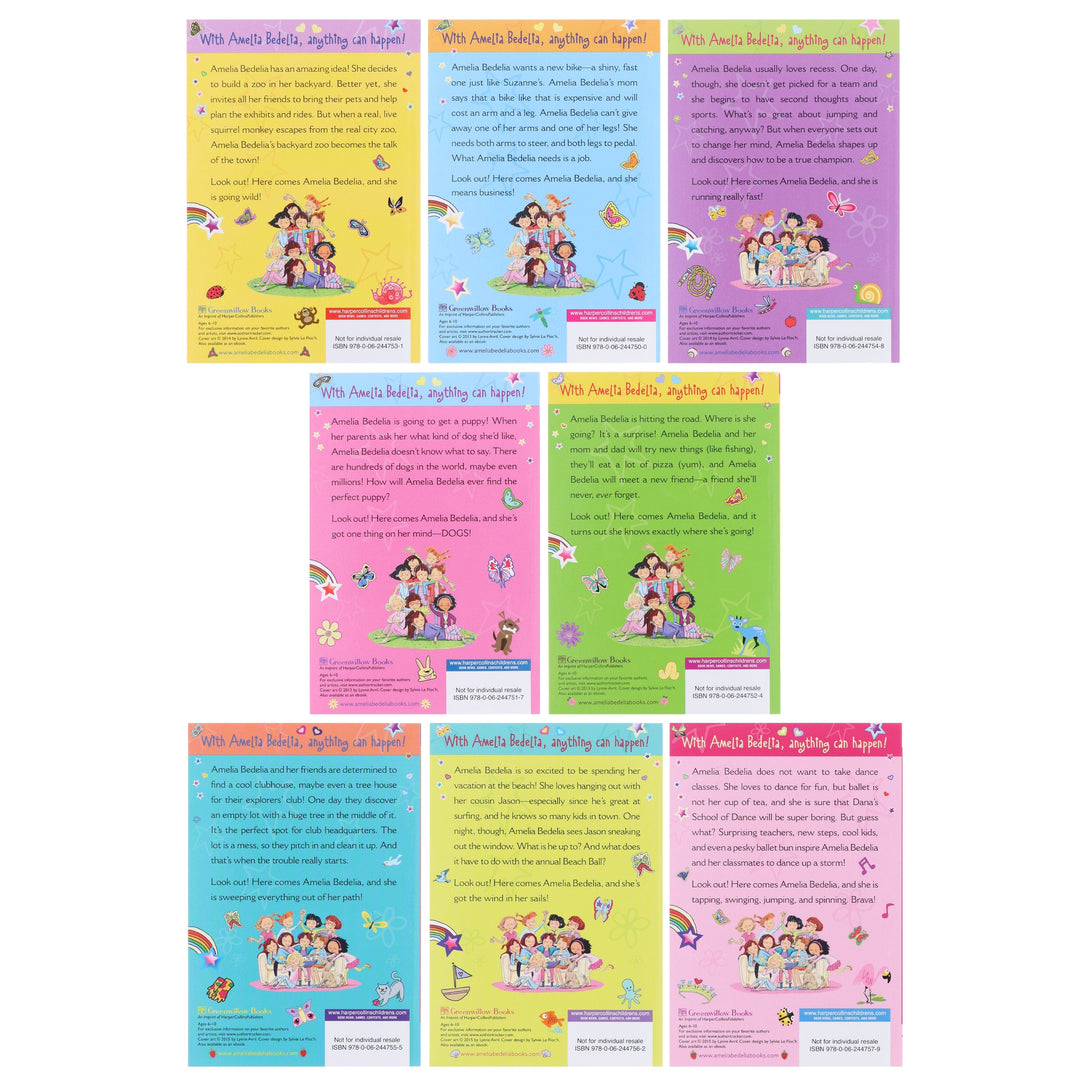 Amelia Bedelia Funny Chapter Books by Herman Parish Illustrated 8 Books Collection Box Set - Ages 6-10 - Paperback
