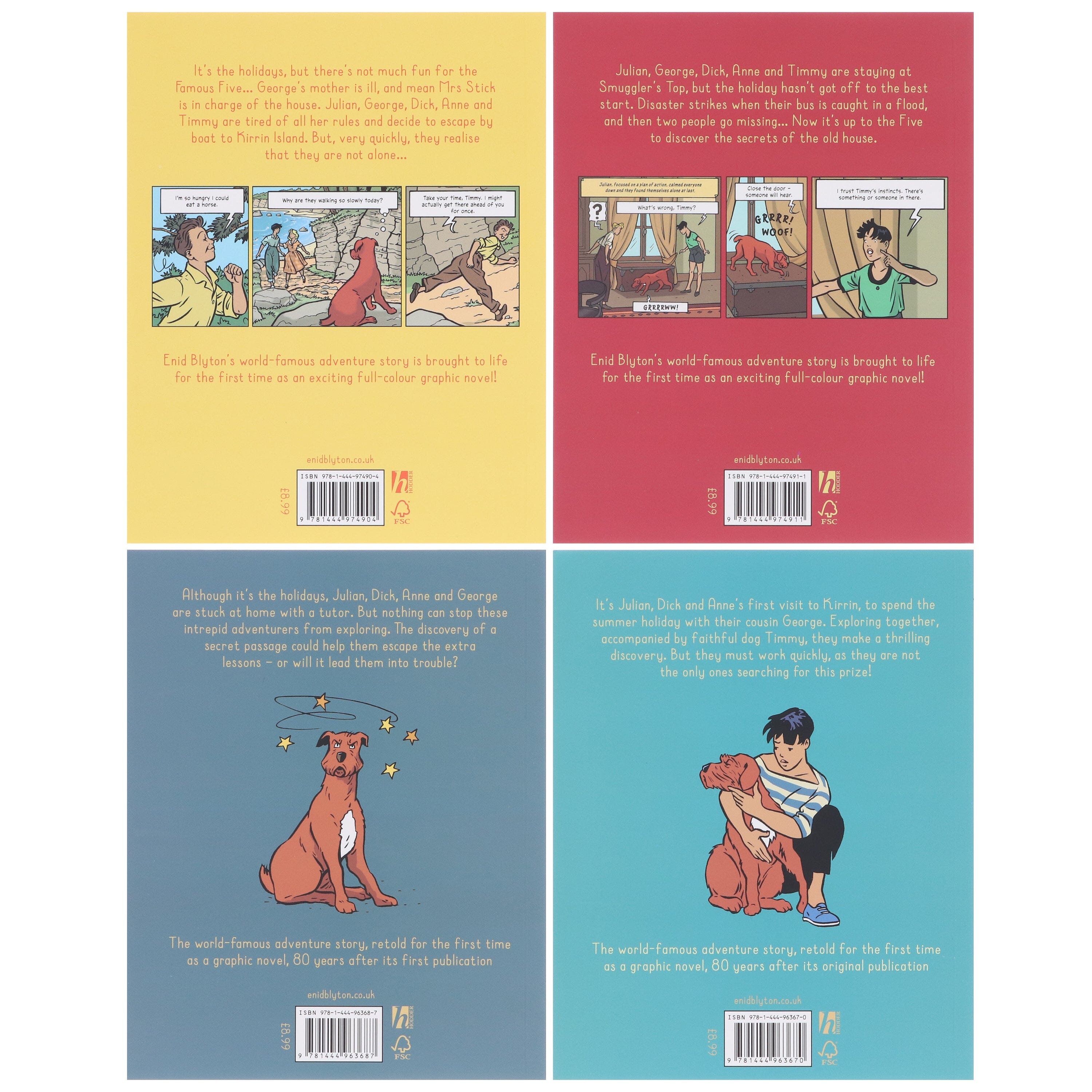 The Famous Five Graphic Novel By Enid Blyton 4 Books Collection