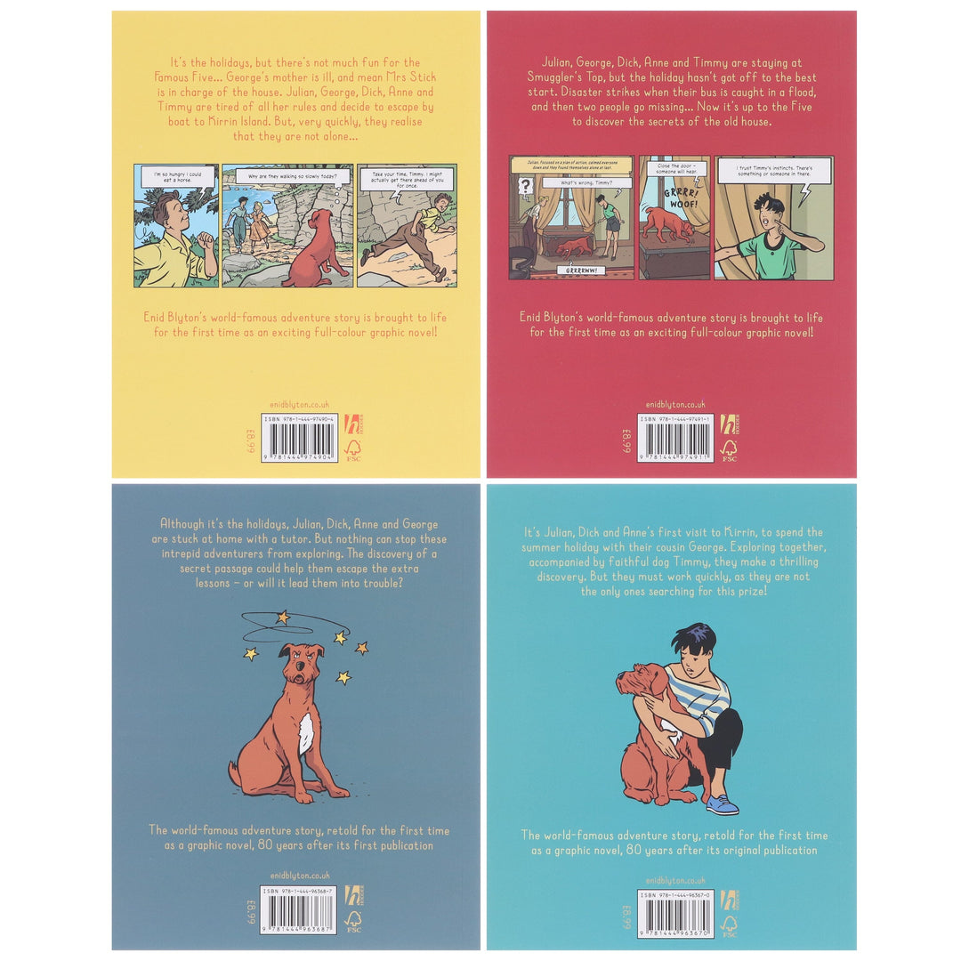 The Famous Five Graphic Novel By Enid Blyton 4 Books Collection Box Set - Ages 9+ - Paperback 7-9 Hachette