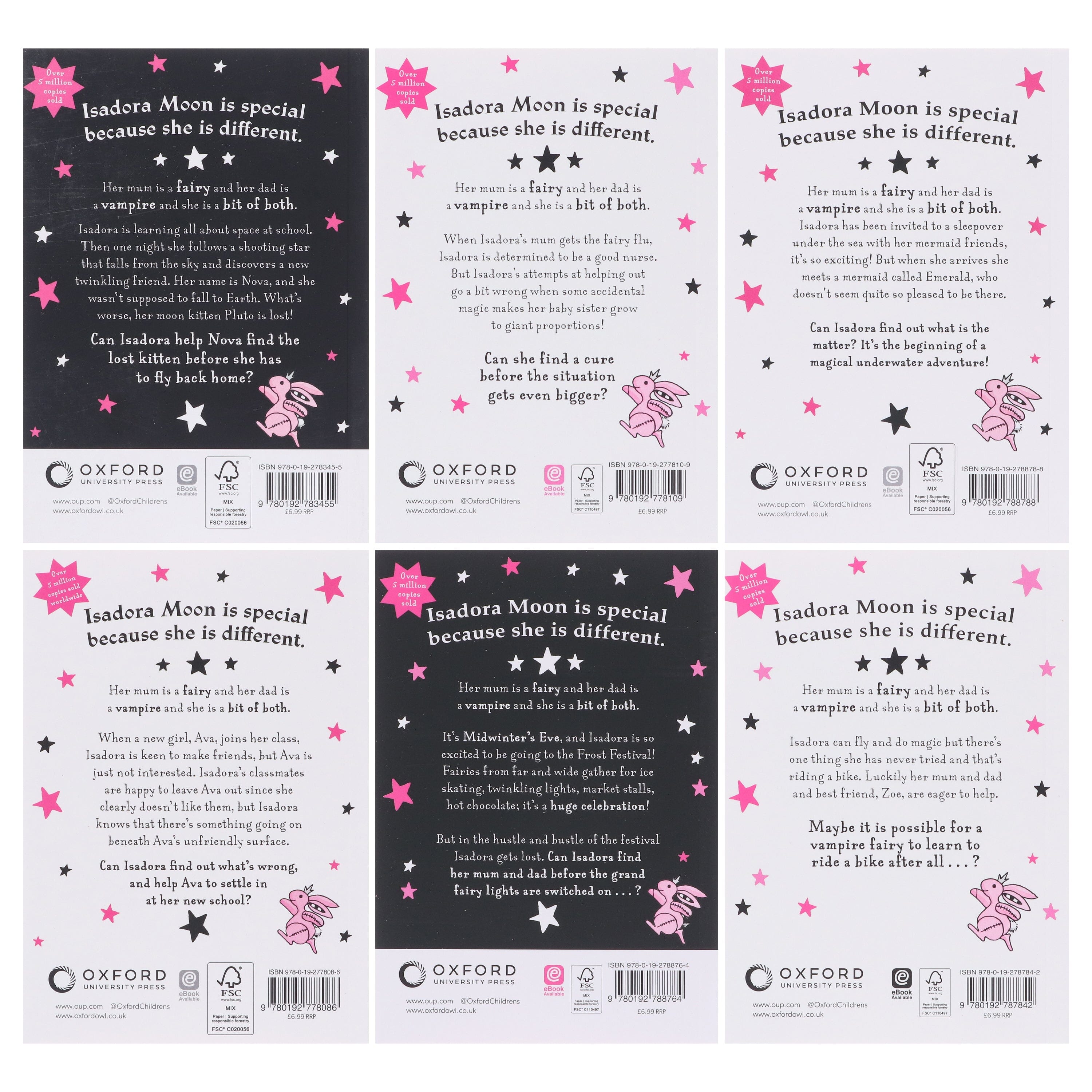 Isadora Moon Series By Harriet Muncaster: illustrated 6 Books