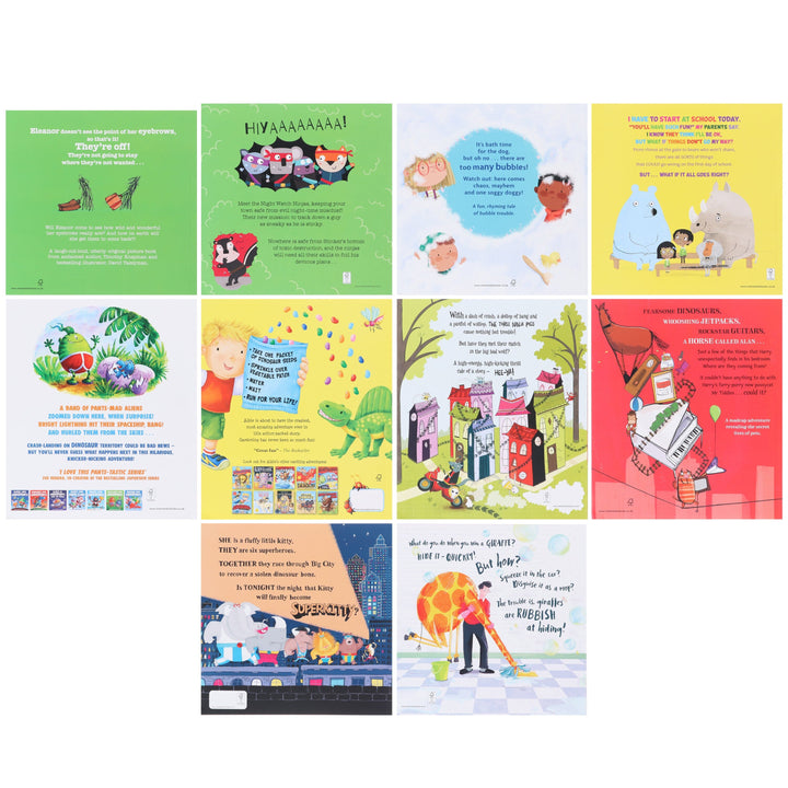 Humorous Children's Picture Books Collection Illustrated 10 Books Set - Ages 3+ - Paperback