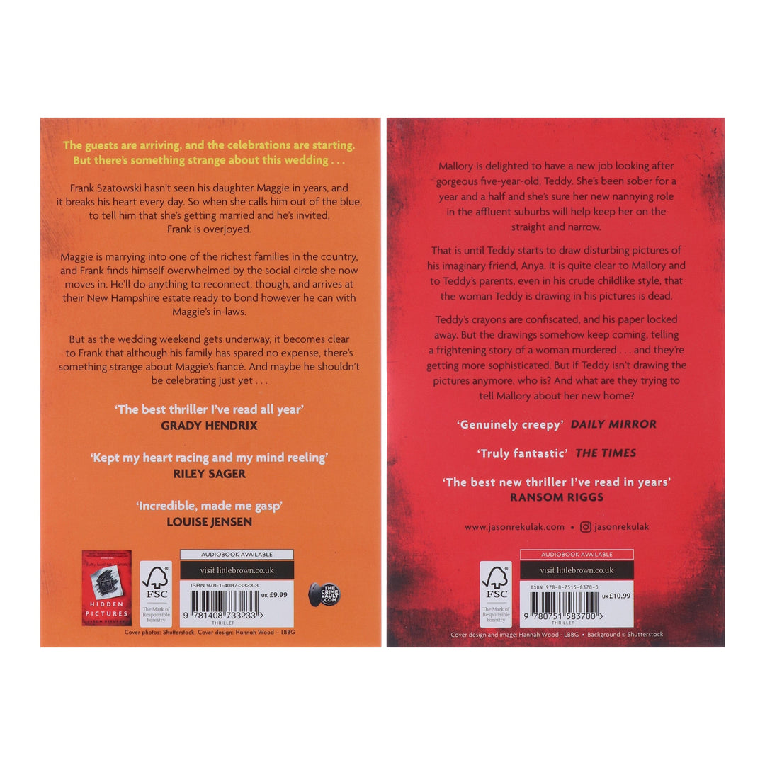 Jason Rekulak Collection (Hidden Pictures & The Last One at the Wedding) 2 Books Set - Fiction - Paperback