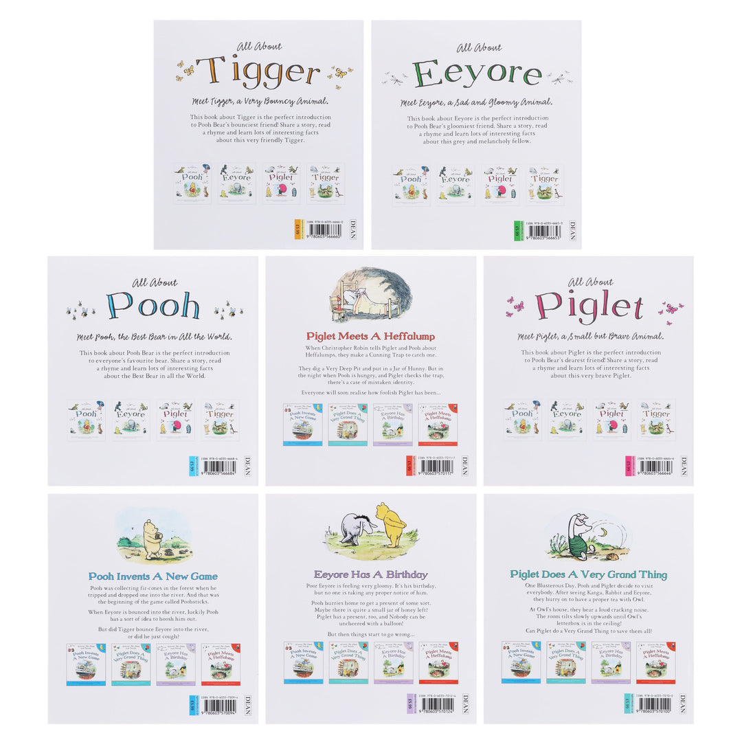 Winnie-the-Pooh and Friends By A.A. Milne & E.H. Shepard 8 Picture Books Collection Set - Ages 2+ - Paperback