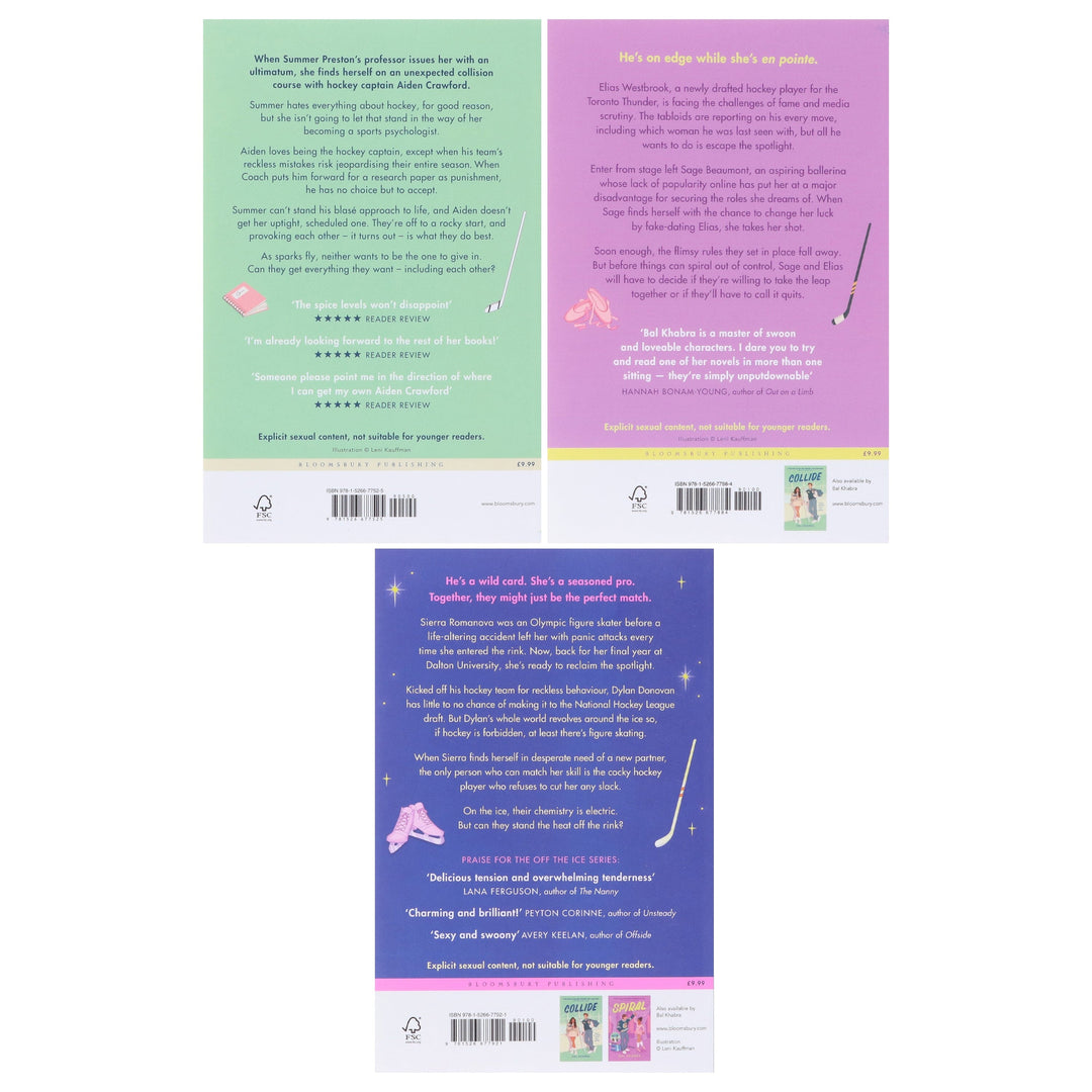 Off the Ice Series By Bal Khabra 3 Books Sprayed Edges Collection Set  - Fiction - Paperback