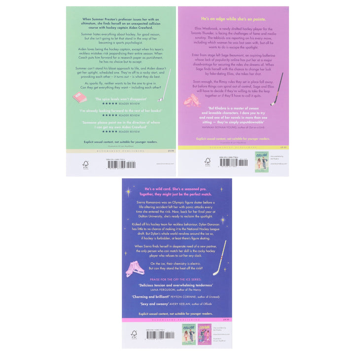 Off the Ice Series By Bal Khabra 3 Books Sprayed Edges Collection Set  - Fiction - Paperback