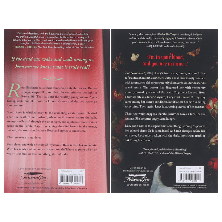 Johanna Van Veen Novel (My Darling Dreadful Thing & Blood on Her Tongue) 2 Books Collection Set - Fiction - Paperback