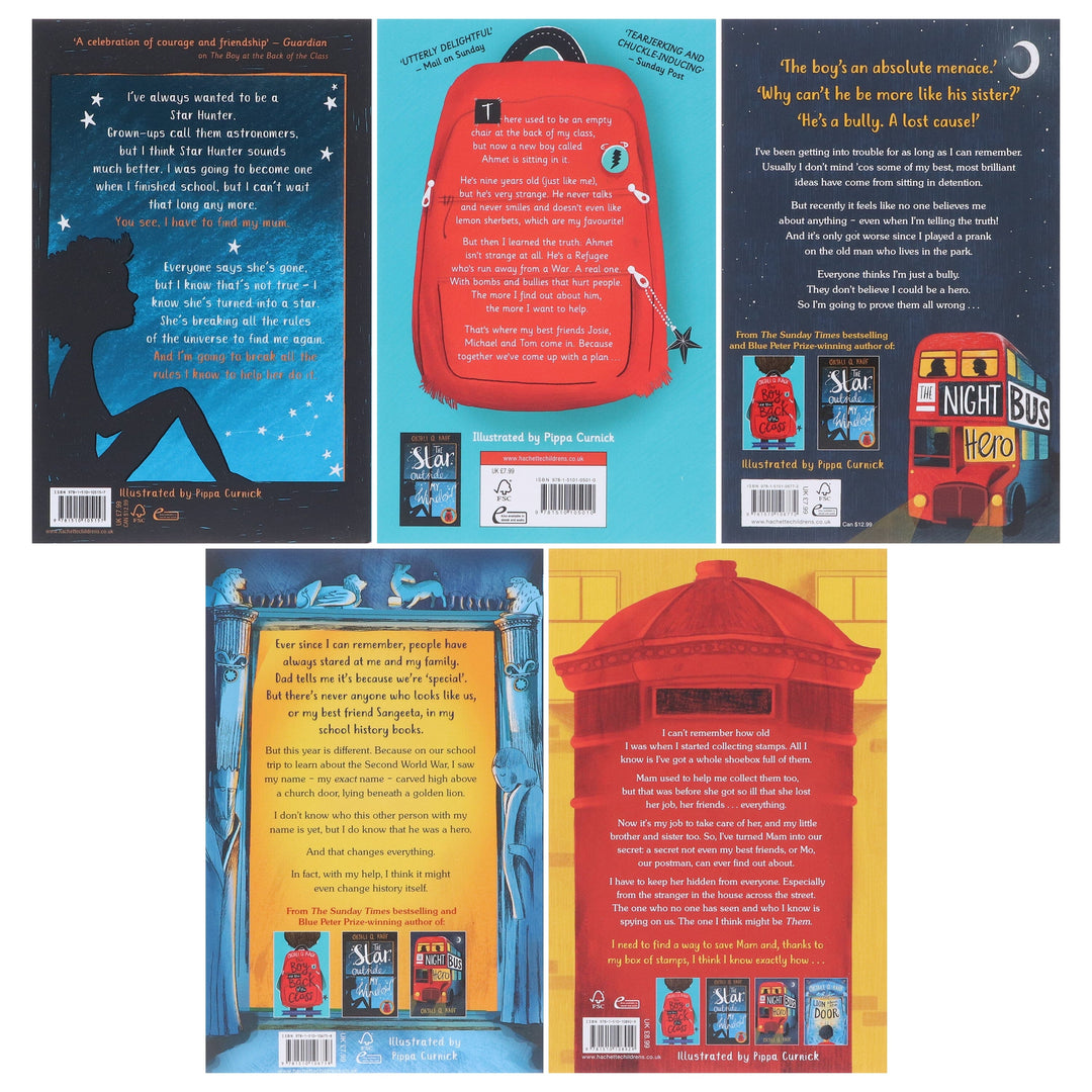 Onjali Q. Rauf Collection 5 Books Set (The Letter with the Golden Stamp and Other Novels) - Ages 8-12 - Paperback