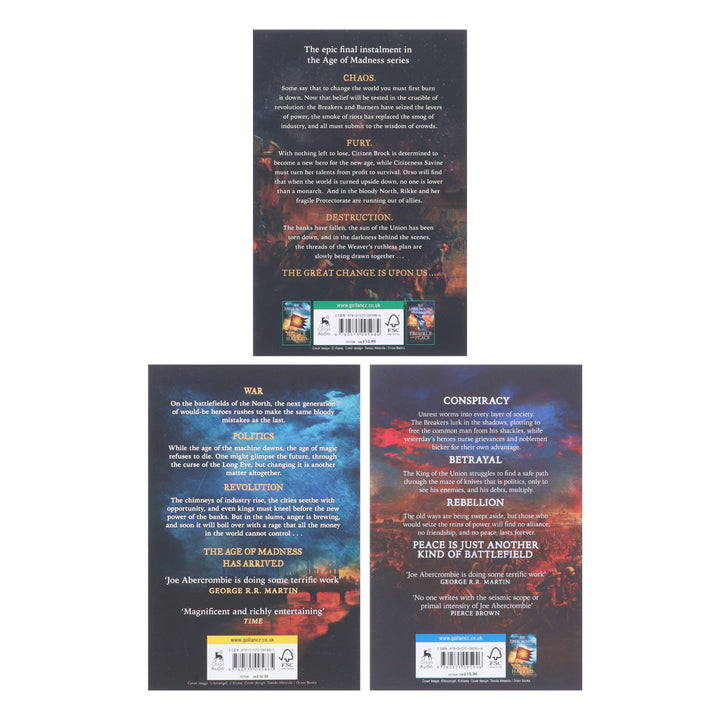 Age of Madness Trilogy by Joe Abercrombie: 3 Books Collection Set - Fiction - Paperback