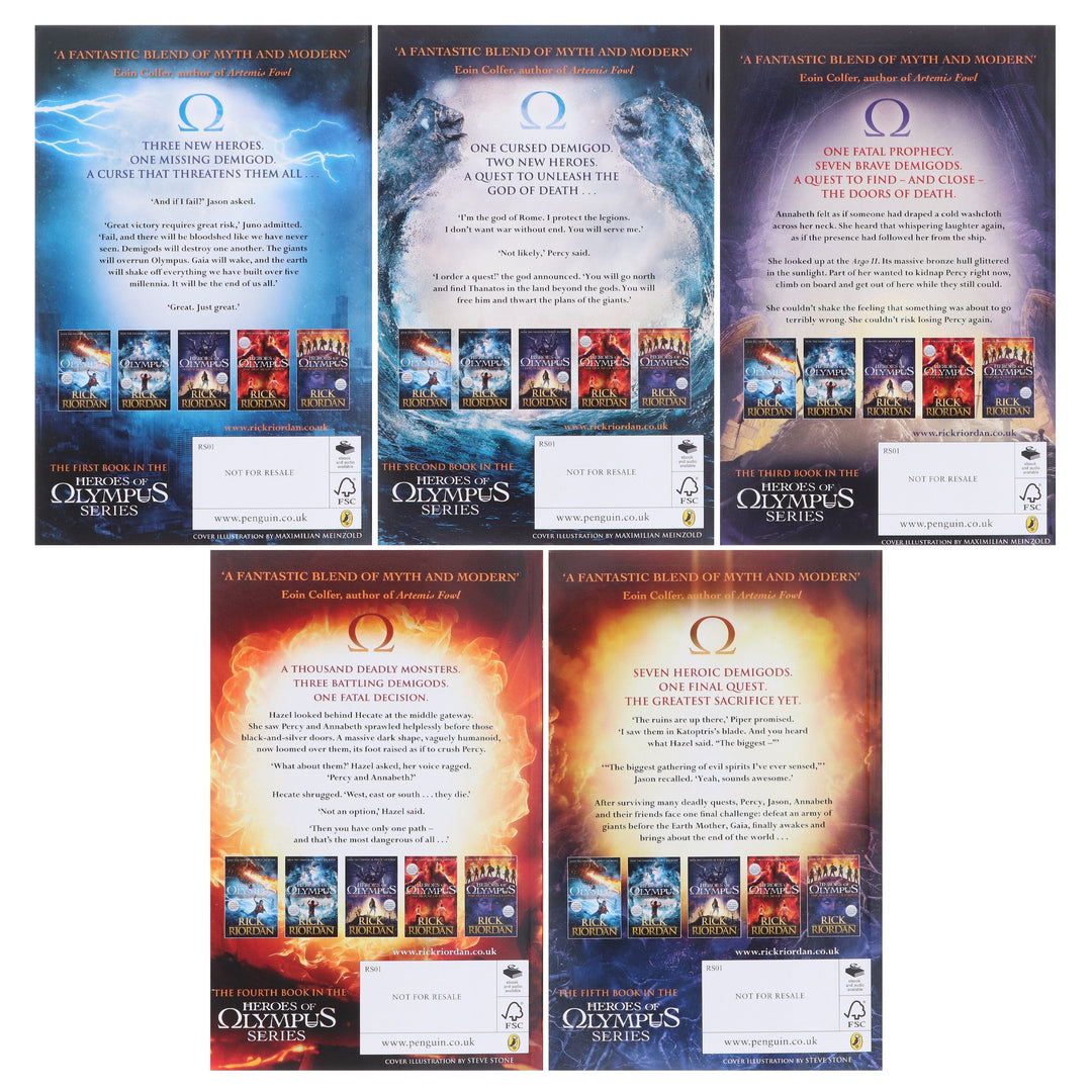 demigods and monsters book Heroes of Olympus By Rick Riordan Complete Collection 5 Books Set