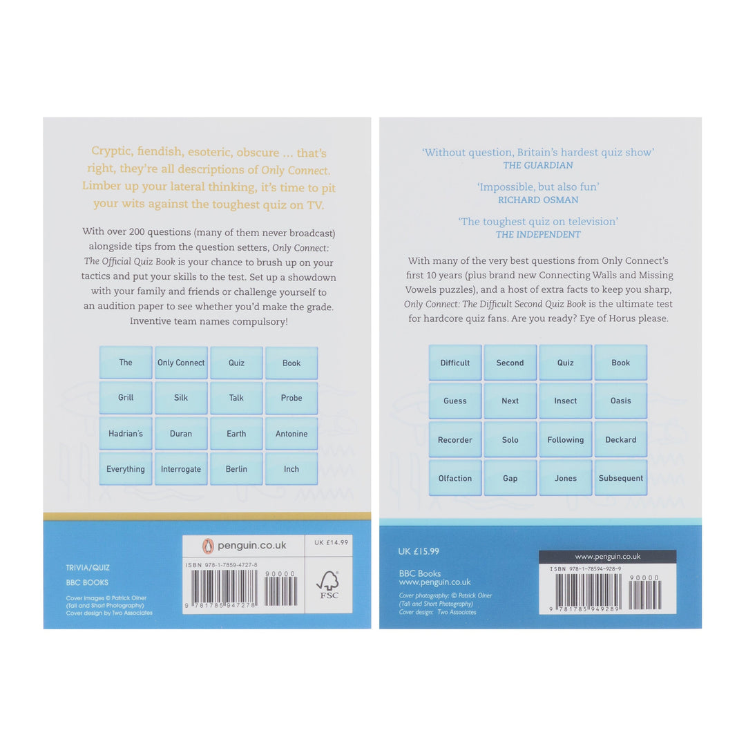 Only Connect: The Official Quiz Book & The Difficult Second Quiz Book By Jack Waley-Cohen & David McGaughey - Non Fiction - Paperback