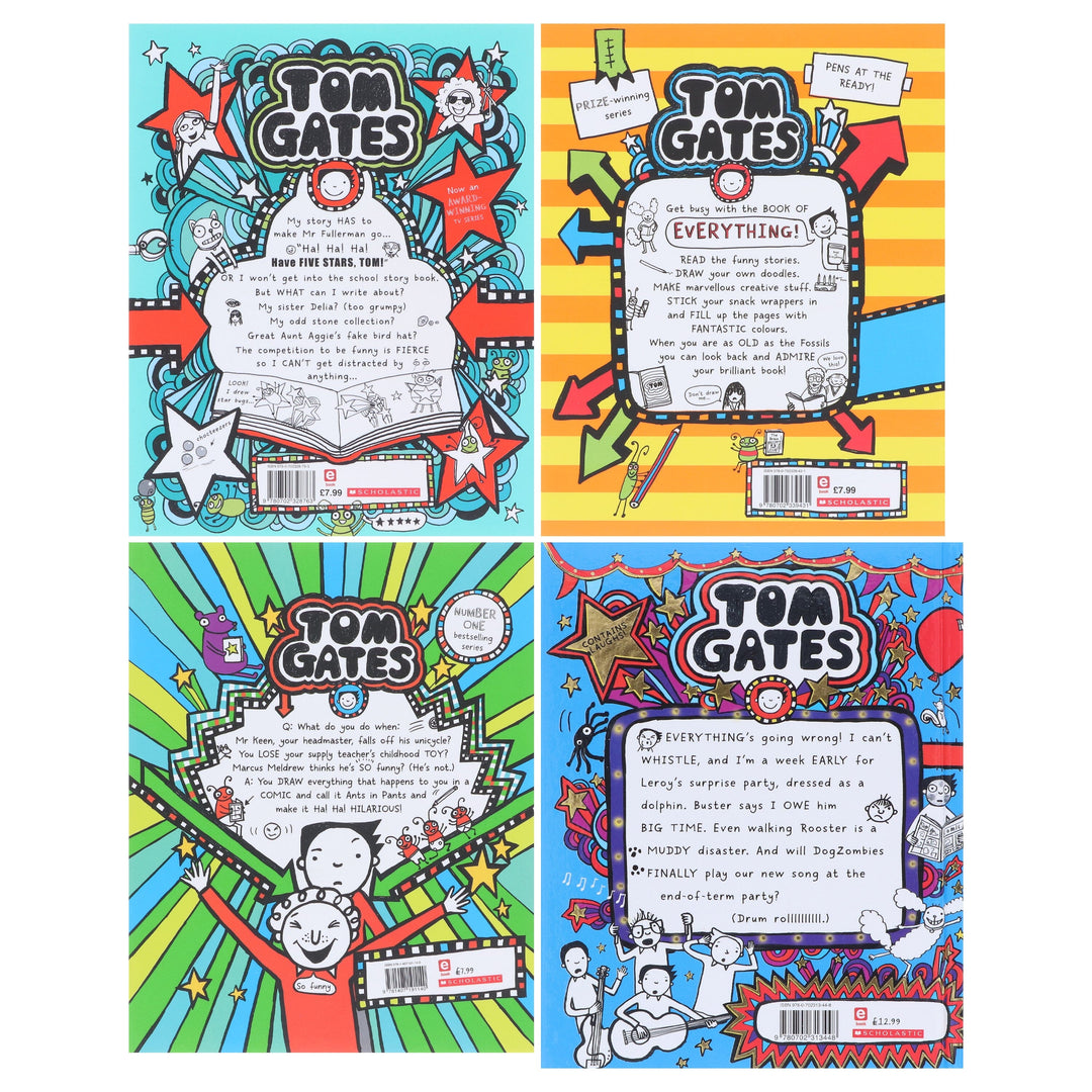 Tom Gates Series (Book 21-24) by Liz Pichon 4 Books Collection Set - Ages 7-12 - Paperback/Hardback