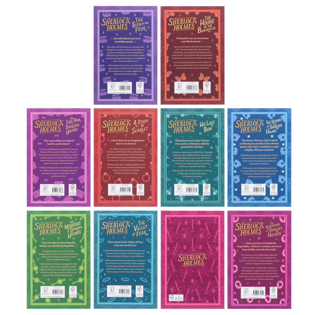 The Complete Collection of Sherlock Holmes by Arthur Conan Doyle 10 Books Box Set - Fiction - Paperback