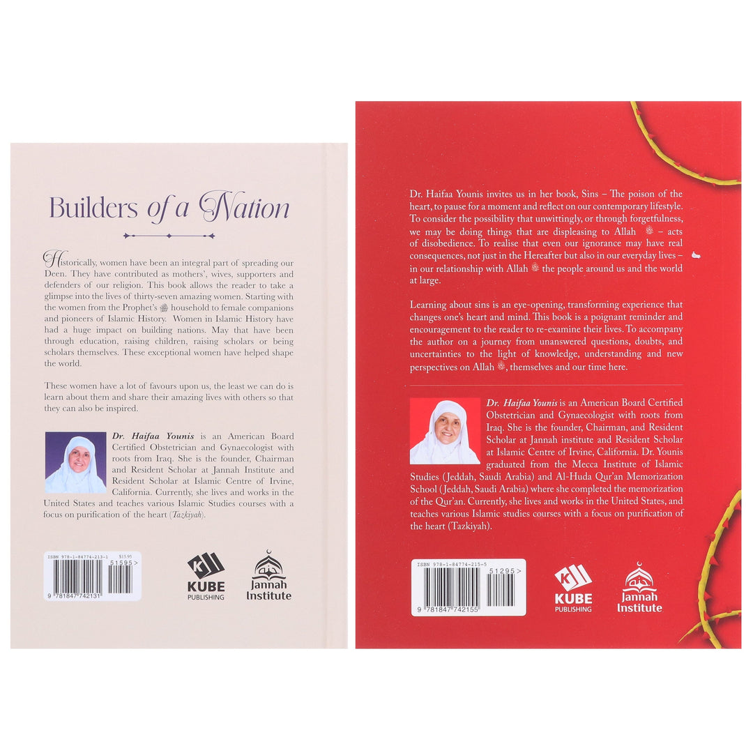 Dr Haifaa Younis 2 Books Collection Set (Sins: Poison of the Heart, Builders of a Nation) - Non Fiction - Paperback/Hardback