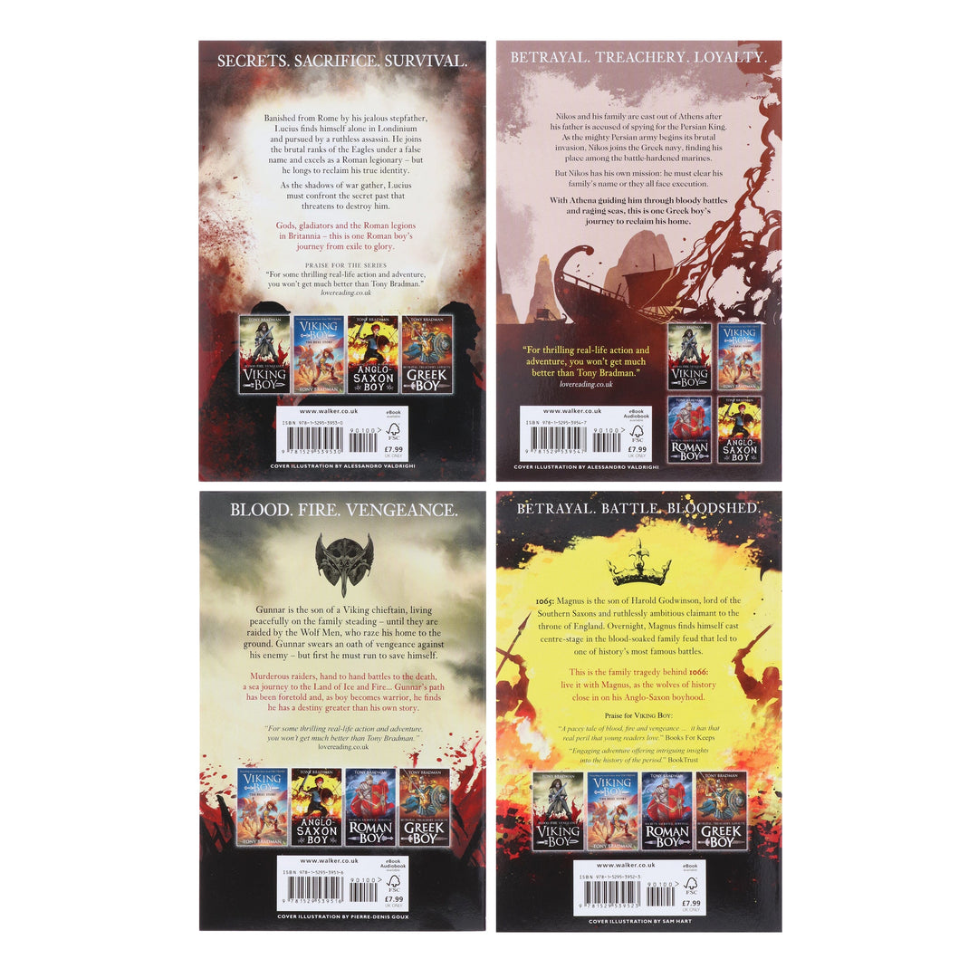 Viking Boy Series by Tony Bradman 4 Books Collection Set - Ages 9-12 - Paperback