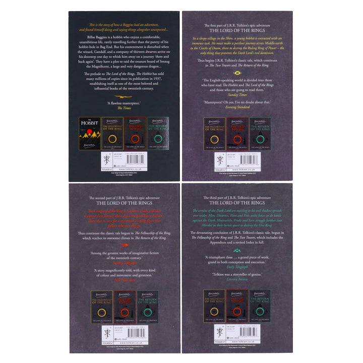 The Hobbit and The Lord of the Rings by J.R.R Tolkien 4 Books Box Set - Ages 14-16 - Paperback