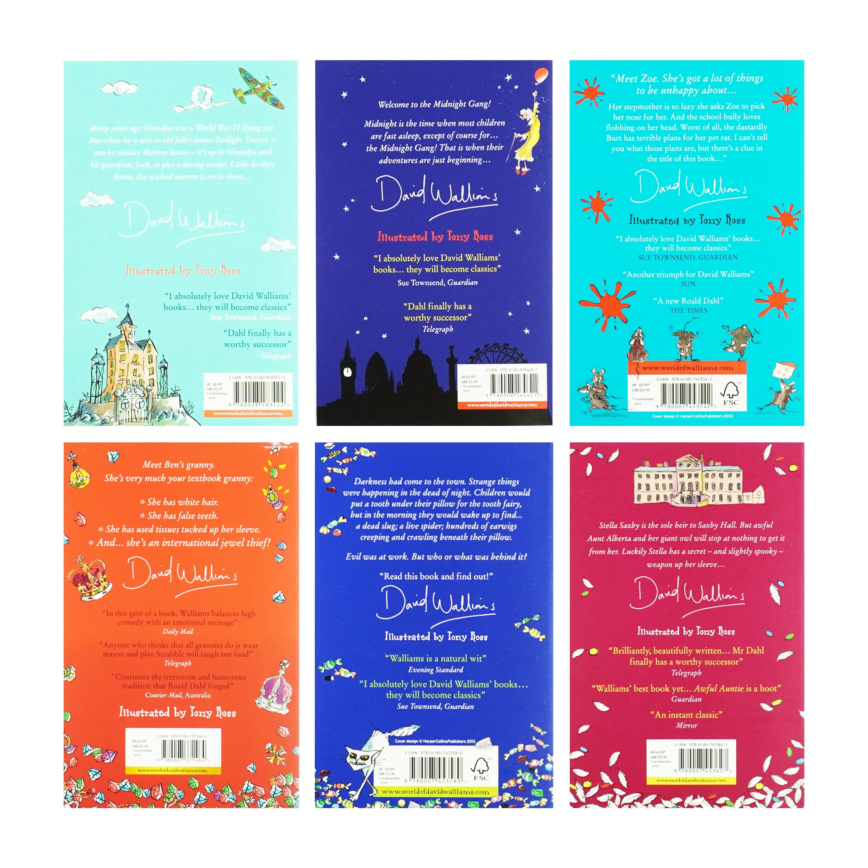 The World of David Walliams: The Amazing Adventures 6 Books