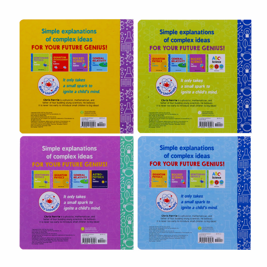 Baby University Series By Chris Ferrie 4 Books Collection Set - Ages 0-3 - Board Book