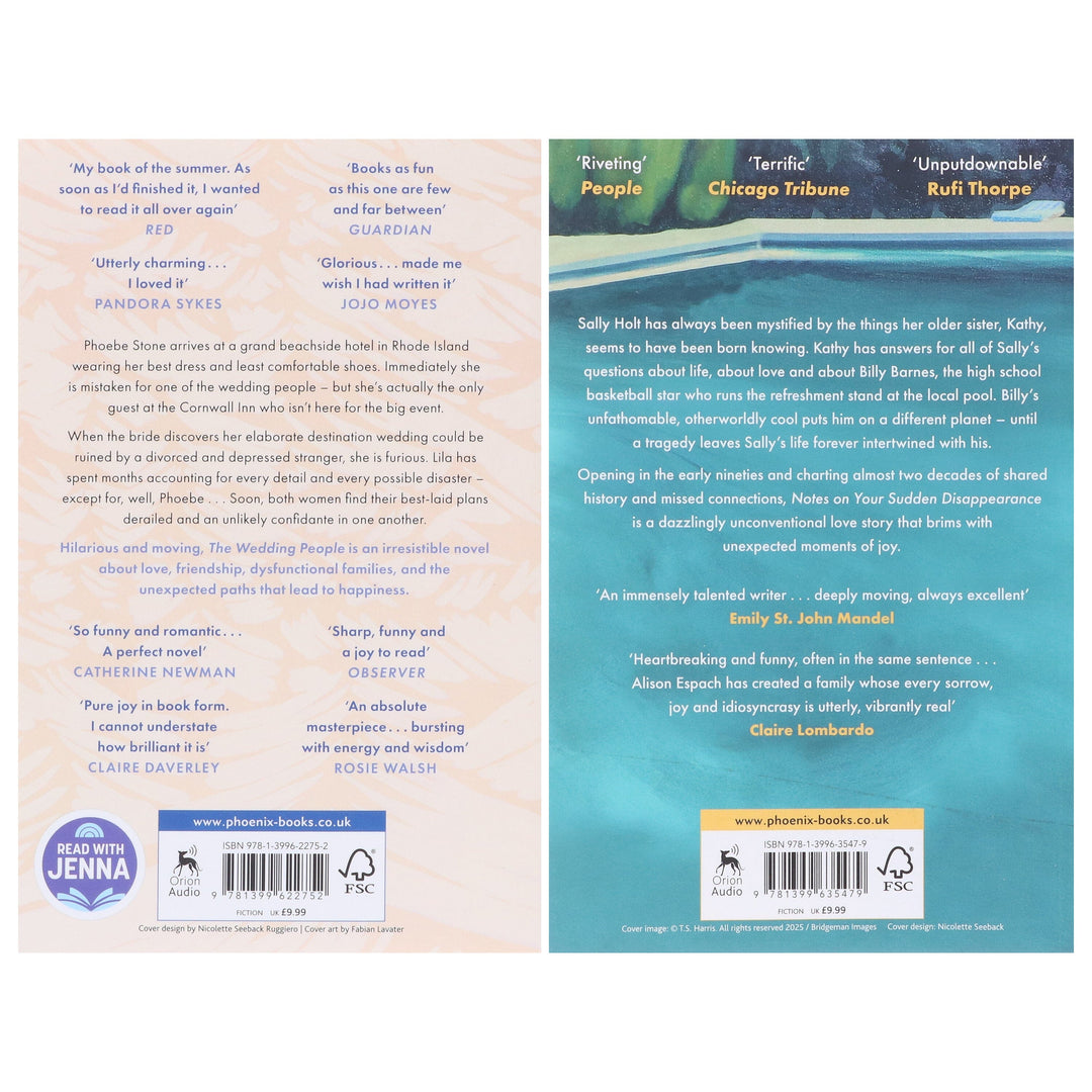 Alison Espach Collection (The Wedding People & Notes on Your Sudden Disappearance) 2 Books Set - Fiction - Paperback
