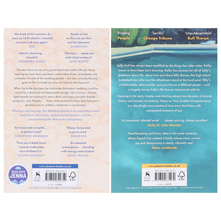 Alison Espach Collection (The Wedding People & Notes on Your Sudden Disappearance) 2 Books Set - Fiction - Paperback